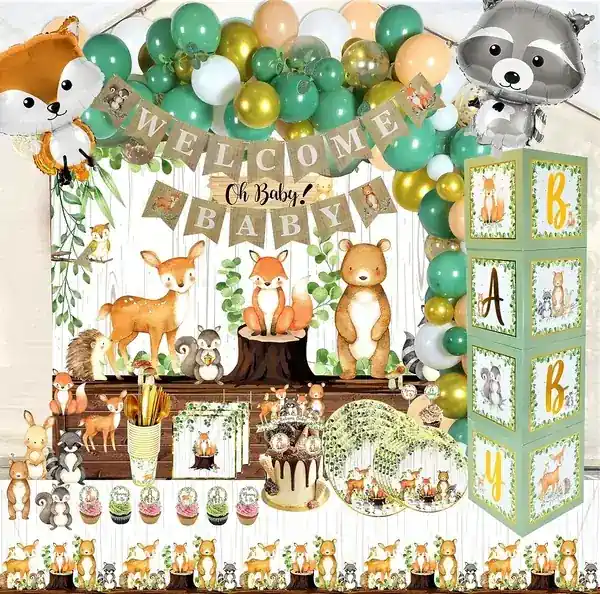 Adorable Forest Animals Baby Shower Decorations