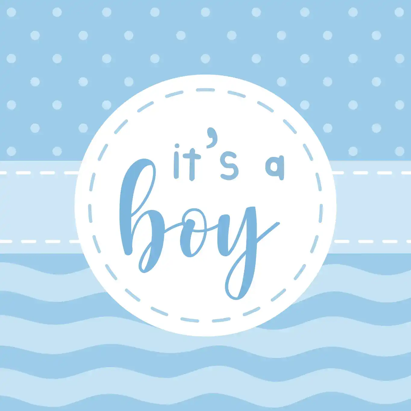 Baby Shower Card Invitation its a boy message