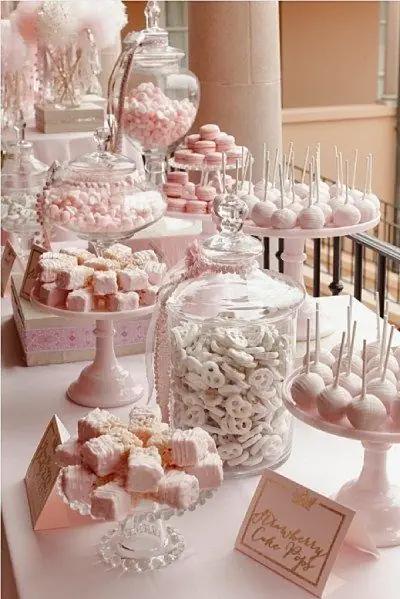 Pink Sweet Table for Baby Shower