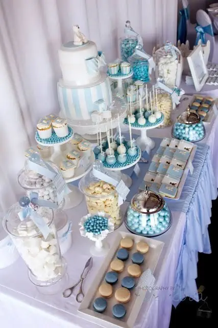 Blue Sweet Table for Baby Shower